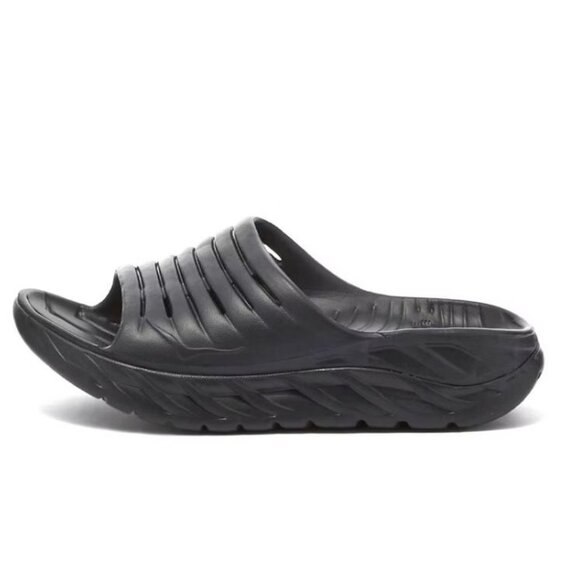 Hoka Shoes - NEW Hoka U Ora Recovery Rubber Slide Black Size US M8 W10 $70 [jb]